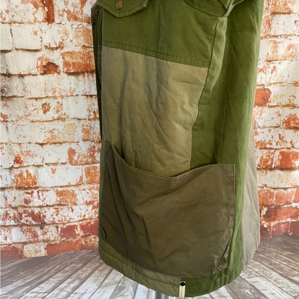 One Teaspoon Green Patchwork Twill Utility Defender Sherpa Fur Lined Coat Small - Picture 8 of 14